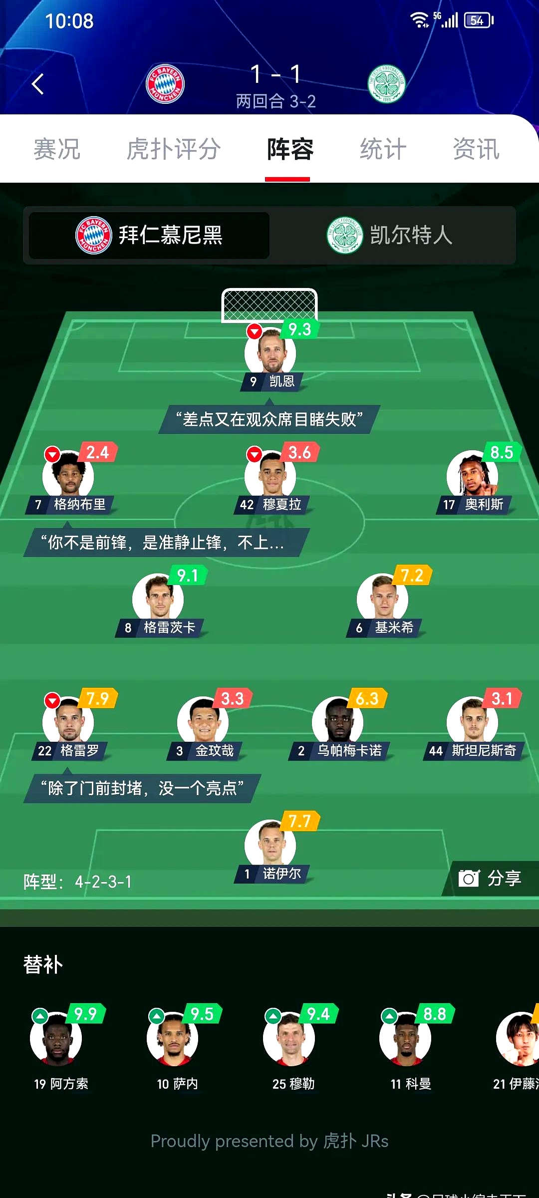 拜仁绝杀意大利，阿尔巴制霸全场